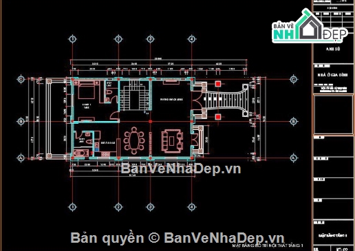 biệt thự 3 tầng,cad biệt thự 3 tầng,file cad biệt thự 3 tầng