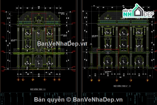 Biệt thự 3 tầng,cad biệt thự 3 tầng,file cad biệt thự 3 tầng,biệt thự 3 tầng file cad