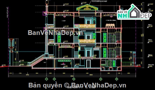 biệt thự 4 tầng,cad biệt thự 4 tầng,file cad biệt thự 4 tầng,biệt thự 4 tầng cad