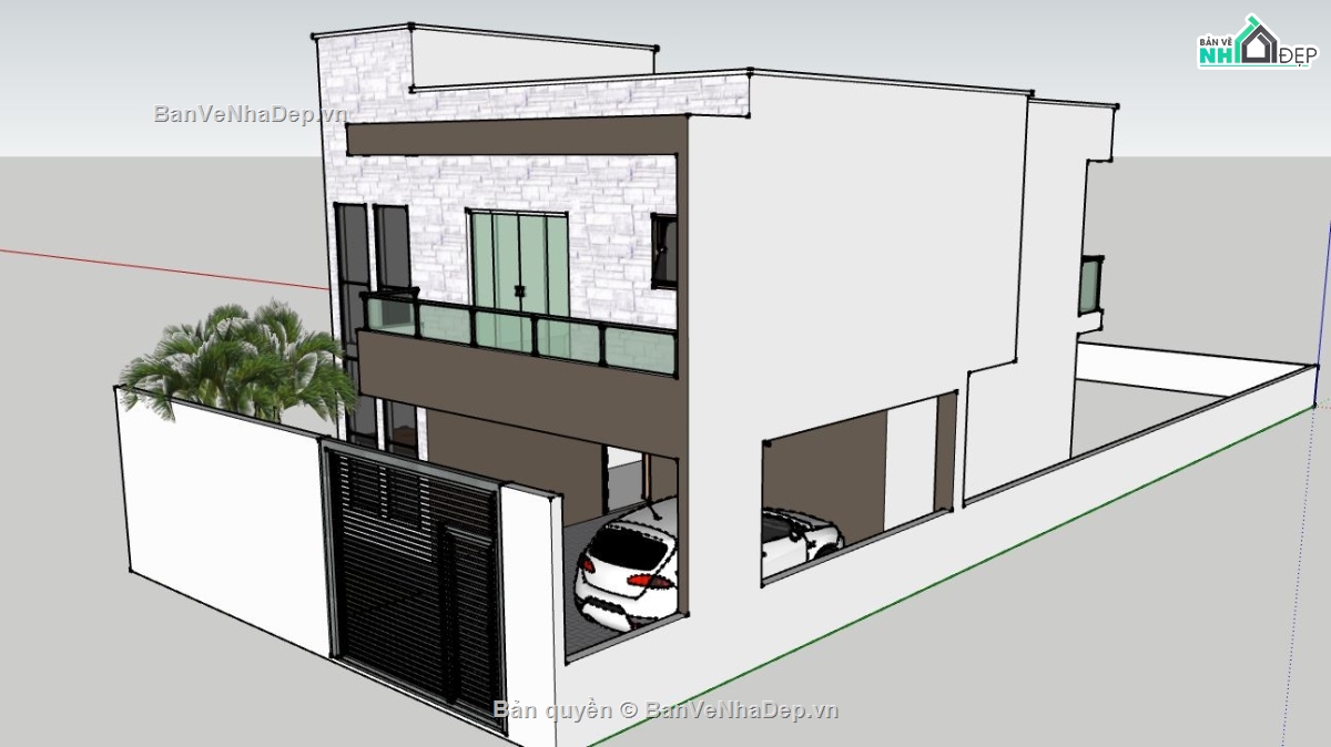 file su biệt thự,sketchup biệt thự,su biệt thự