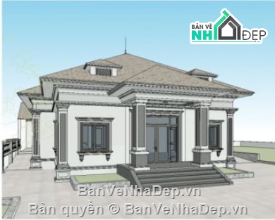 kiến trúc nhà 1 tầng,bản vẽ nhà 1 tầng,mẫu nhà 1 tầng