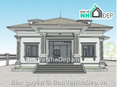 kiến trúc nhà 1 tầng,bản vẽ nhà 1 tầng,mẫu nhà 1 tầng