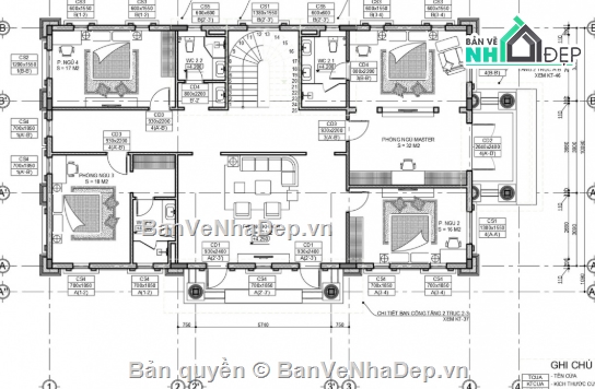 biệt thự 2 tầng,file cad biệt thự 2 tầng,biệt thự 2 tầng tân cổ điển