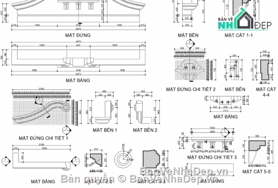 biệt thự 2 tầng,file cad biệt thự 2 tầng,biệt thự 2 tầng tân cổ điển