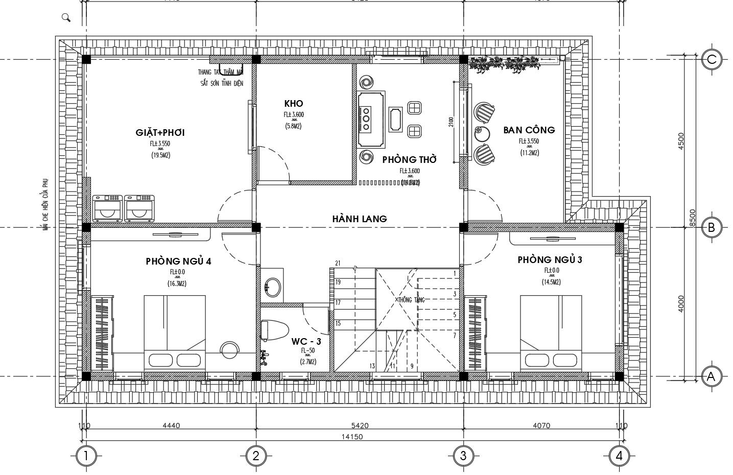 Biệt thự  2 tầng,Su Biệt thự  2 tầng,Biệt thự 2 tầng mái nhật Autocad