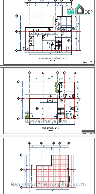 revit,3 tầng,file revit