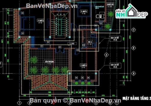 biệt thự 3 tầng,Biệt thự 3 tầng hiện đại,cad biệt thự 3 tầng