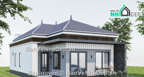 nhà 1 tầng file cad,file cad biệt thự 1 tầng,biệt thự 1 tầng cad,cad biệt thự 1 tầng