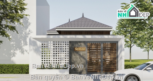 nhà 1 tầng file cad,file cad biệt thự 1 tầng,biệt thự 1 tầng cad,cad biệt thự 1 tầng