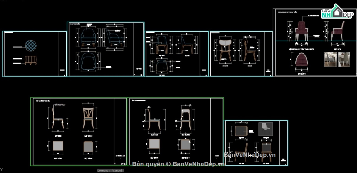 bản vẽ bổ nội thất,Autocad bản vẽ chi tiết ghế,bản vẽ chi tiết nội thất