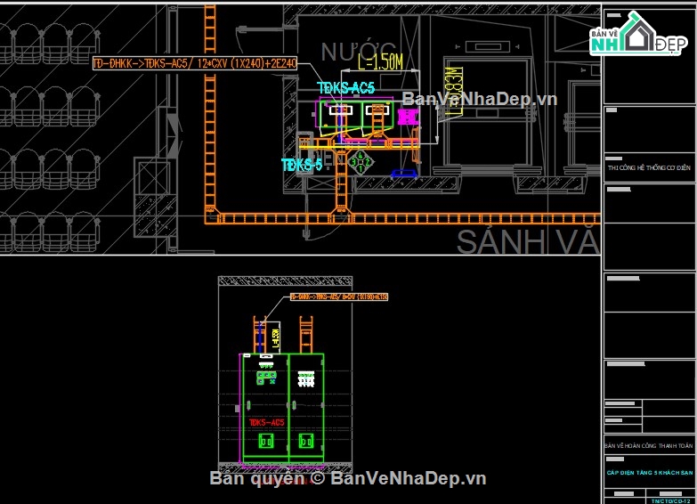 chung cư cao tầng,điện chung cư,bản vẽ hoàn công