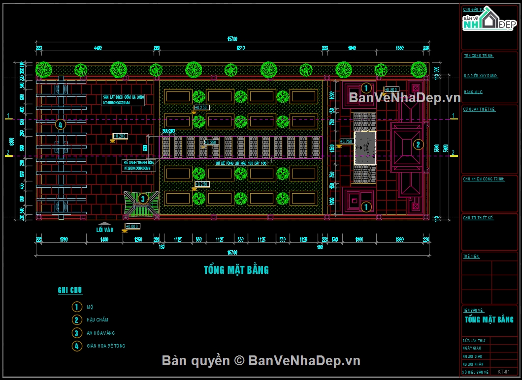 thiết kế khu lăng mộ,bản vẽ khu lăng mộ,cad lăng mộ