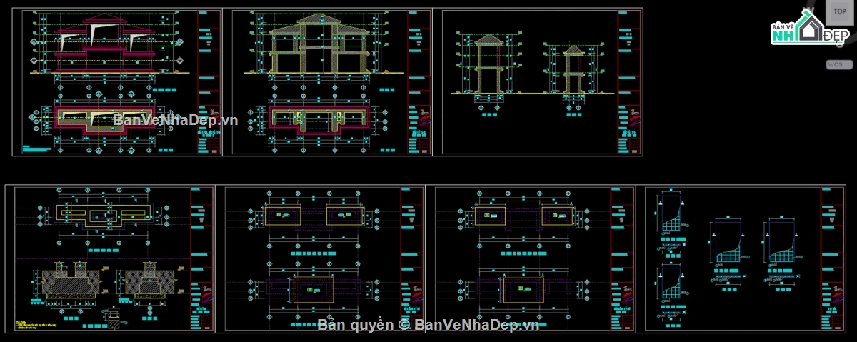 thiết kế khu lăng mộ,bản vẽ khu lăng mộ,cad lăng mộ