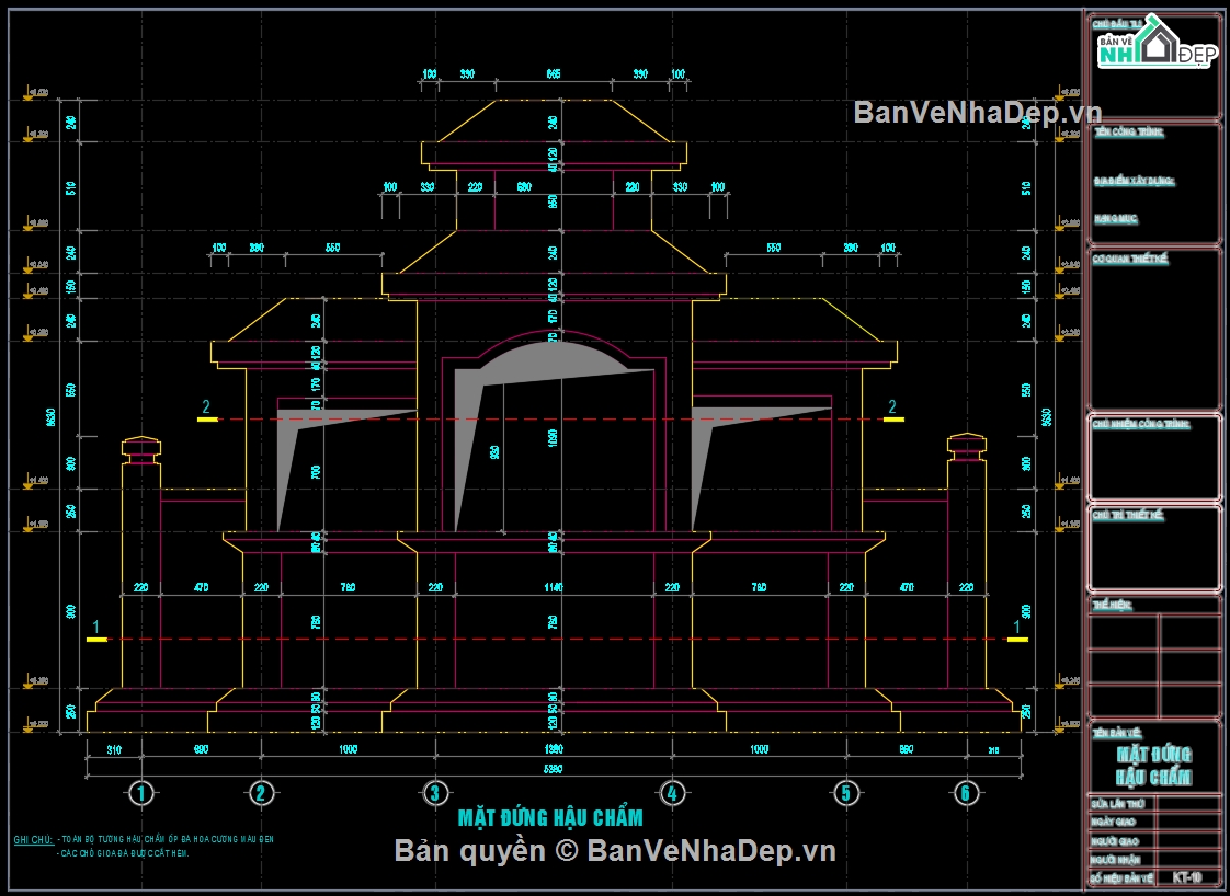 thiết kế khu lăng mộ,bản vẽ khu lăng mộ,cad lăng mộ