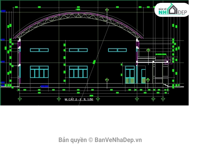 Bản vẽ nhà thể thao,nhà đa năng 22x44m,thiết kế nhà thể thao đa,bản vẽ nhà thi đấu