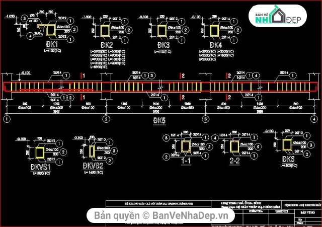 dự toán nhà ở,kiến trúc nhà ở,nhà ở 10.4x12.8m,kết cấu nhà ở