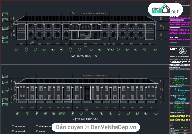cad trường học,Bản vẽ trường học,bản vẽ trường tiểu học,trường tiểu học,trường học