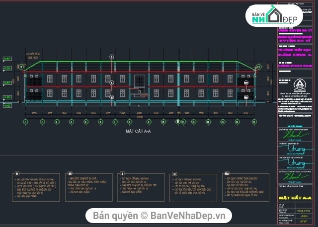 cad trường học,Bản vẽ trường học,bản vẽ trường tiểu học,trường tiểu học,trường học
