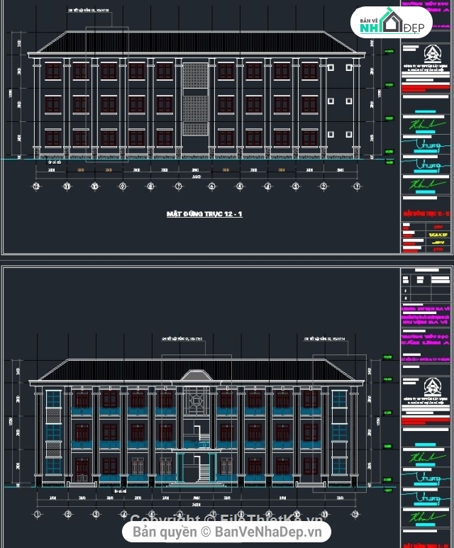 cad trường học,Bản vẽ trường học,bản vẽ trường tiểu học,trường tiểu học,trường học
