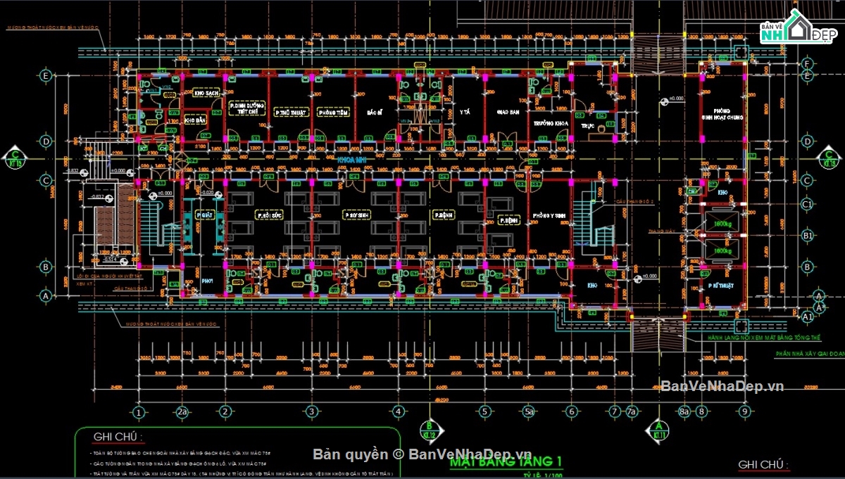 bản vẽ bệnh viện đa khoa,CAD bản vẽ bệnh viện,bản vẽ bệnh viện,full bệnh viện