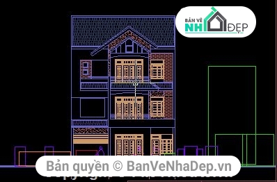 Bản vẽ biệt thự 3 tầng,Bản vẽ thiết kế biệt thự 3 tầng,biệt thự 3 tầng kích thước 10x20m,kiến trúc 3 tầng,thiết kế biệt thự 3 tầng