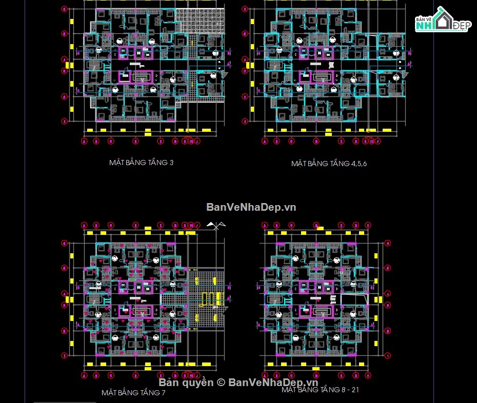 đồ án tốt nghiệp,thiết kế chung cư,đồ án xây dựng,bản vẽ cad chung cư