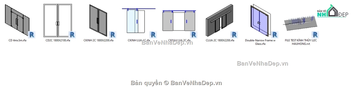 revit,family revit,revit cửa,cửa các loại,family cửa