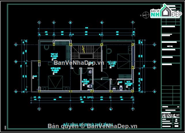 Nhà phố 3 tầng,Autocad nhà phố 3 tầng,nhà phố 3 tầng 6.6x13m,Thiết kế nhà phố 3 tầng,Bản vẽ nhà phố 3 tầng