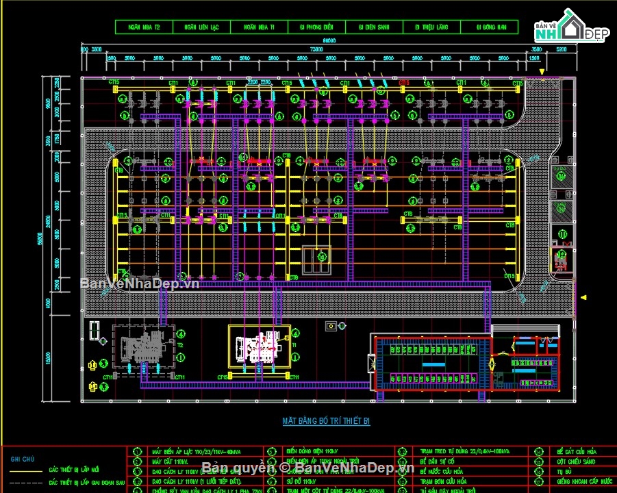 bản vẽ trạm biến áp 110kv,thiết kế trạm 110kv,bản vẽ trạm 110kV,thiết kế trạm 110kV