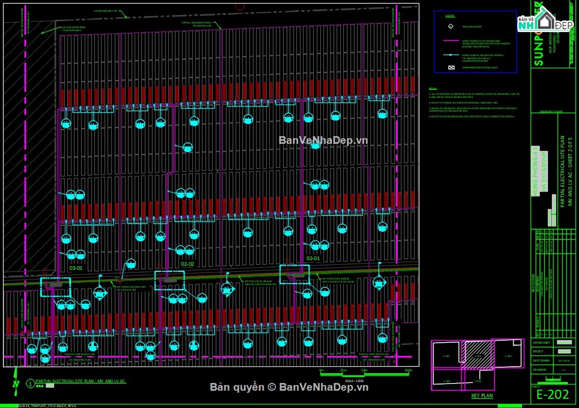 solar farm,bản vẽ solar farm,bản vẽ điện mặt trời,điện năng lượng mặt trời