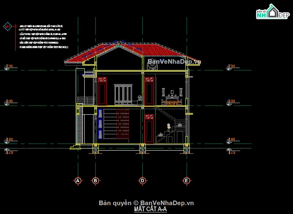 bản vẽ cad biệt thự,bản vẽ cad nhà phố,thiết kế biệt thự mái nhật,hồ sơ thiết kế biệt thự,biệt thự 2 tầng,mẫu biệt thự