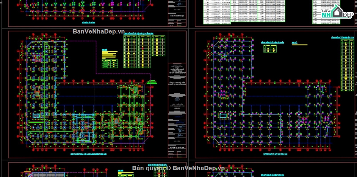 hồ sơ thiết kế trường,hồ sơ thiết kế trường THCS,full thiết kế cad trường học