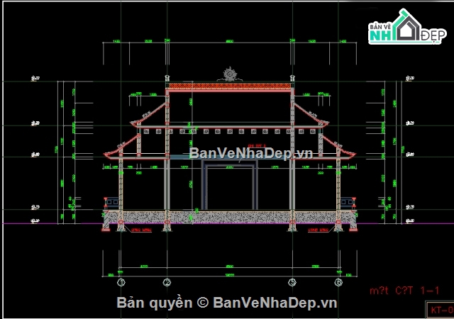 Bản vẽ nhà thờ họ,Nhà thờ họ,thiết kế tổng quan nhà thờ,mẫu nhà thờ đẹp,file cad nhà thờ họ