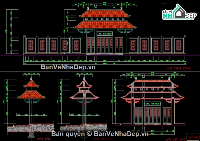 Bản vẽ nhà thờ họ,Nhà thờ họ,thiết kế tổng quan nhà thờ,mẫu nhà thờ đẹp,file cad nhà thờ họ