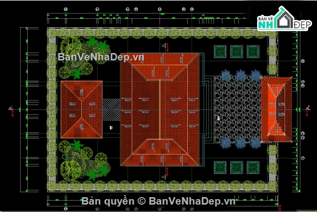 Bản vẽ nhà thờ họ,Nhà thờ họ,thiết kế tổng quan nhà thờ,mẫu nhà thờ đẹp,file cad nhà thờ họ