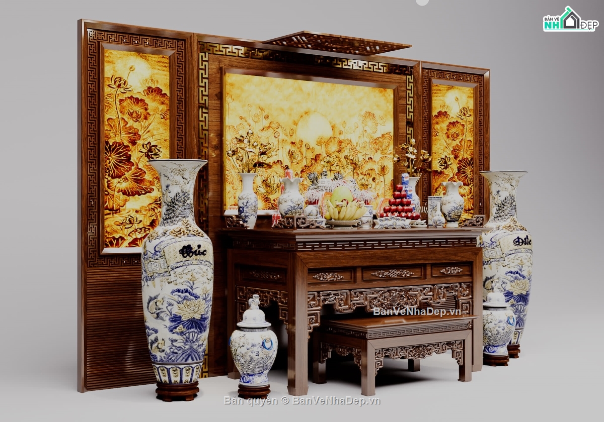 thiết kế phòng thờ,Thư viện 3d max,phòng thờ 3dsmax,Thư viện phòng thờ,Model phòng thờ,3dsmax phòng thờ