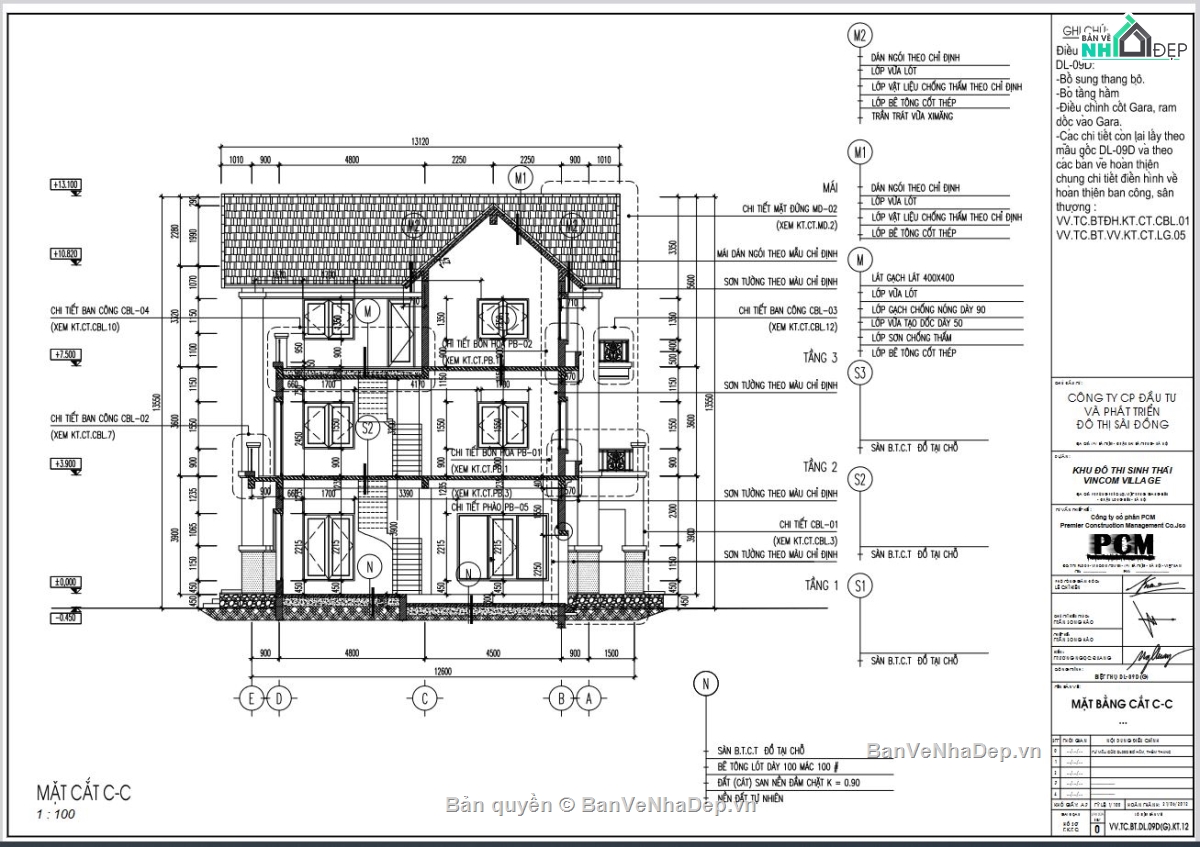 thiết kế biệt thự,biệt thự khu Vinhomes Riverside,Biệt thự đơn lập