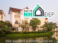 thiết kế biệt thự,biệt thự khu Vinhomes Riverside,Biệt thự đơn lập