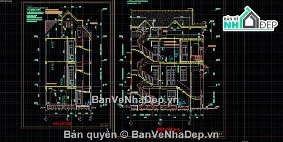 nhà phố 3 tầng,cad nhà phố 3 tầng,file cad nhà phố 3 tầng,file autocad nhà phố 3 tầng