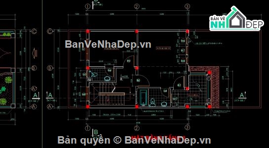 nhà phố 3 tầng,cad nhà phố 3 tầng,file cad nhà phố 3 tầng,file autocad nhà phố 3 tầng