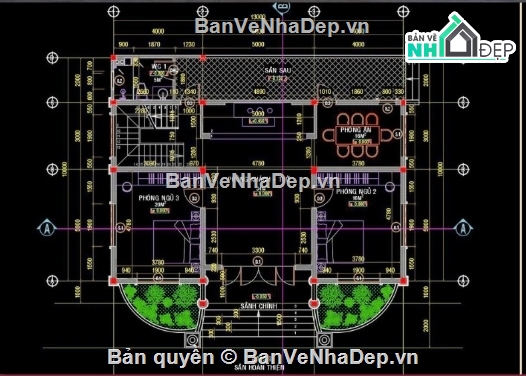 biệt thự 2 tầng,cad biệt thự 2 tầng,biệt thự 2 tầng file cad,biệt thự 2 tầng cad