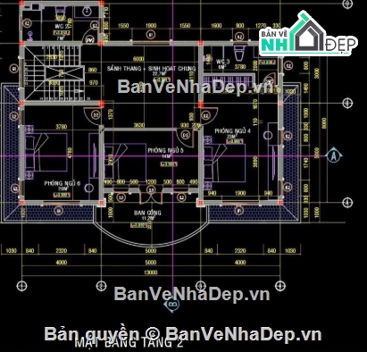 biệt thự 2 tầng,cad biệt thự 2 tầng,biệt thự 2 tầng file cad,biệt thự 2 tầng cad