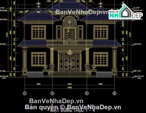 biệt thự 2 tầng,cad biệt thự 2 tầng,biệt thự 2 tầng file cad,biệt thự 2 tầng cad