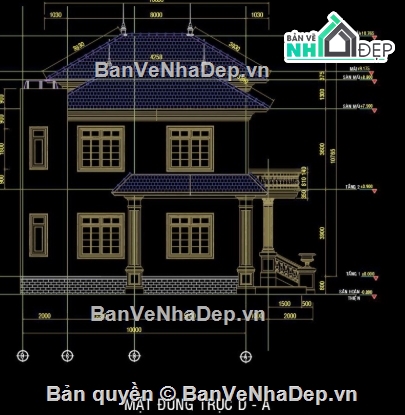 biệt thự 2 tầng,cad biệt thự 2 tầng,biệt thự 2 tầng file cad,biệt thự 2 tầng cad