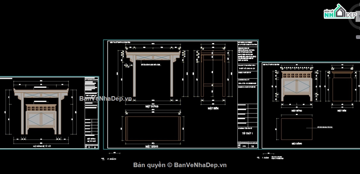 thư viện cad nội thất,cad nội thất,file cad nội thất,file cad tủ thờ,file cad bàn thờ,bản vẽ cad bổ nội thất
