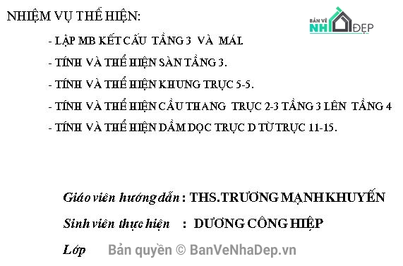 đồ án tốt nghiệp,đồ án xây dựng,Đồ án tốt nghiệp kĩ sư xây dựng