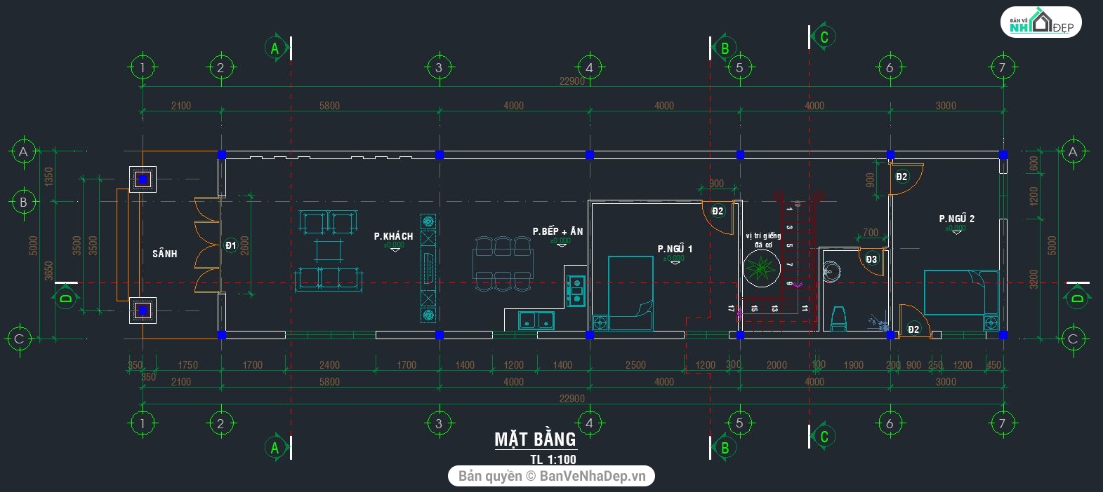 5 file Autocad nhà cấp 4 miễn phí tải nhiều