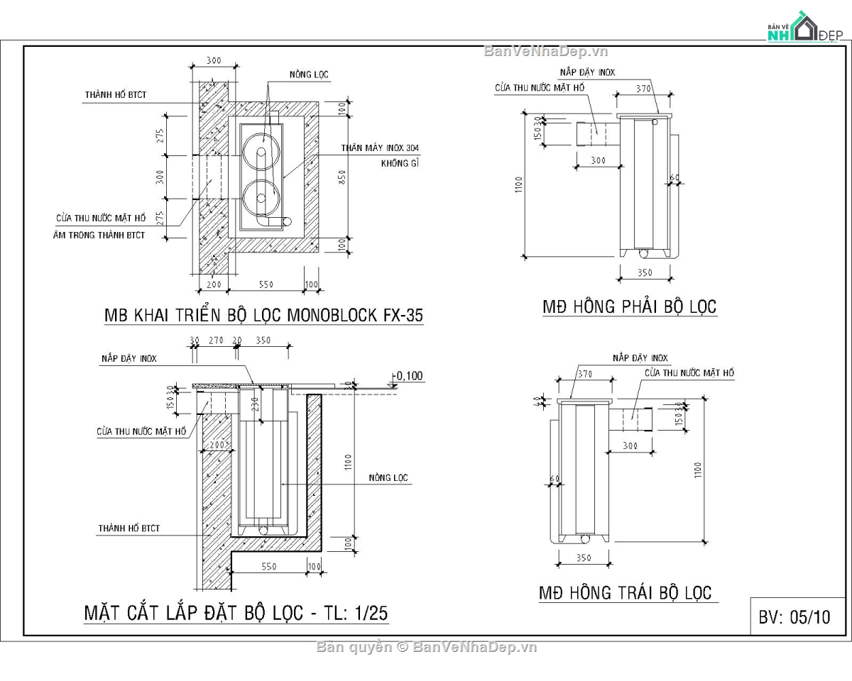 Bản vẽ autocad hồ bơi,bản vẽ hồ bơi,Thi cong ho boi,Xay dung ho boi thong minh