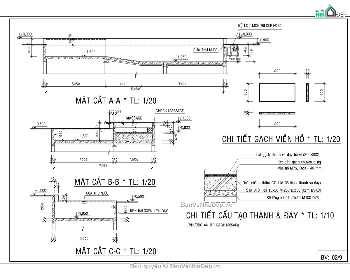 file cad hồ bơi,Bản vẽ hồ bơi file cad,Bản vẽ autocad hồ bơi,file cad bể bơi
