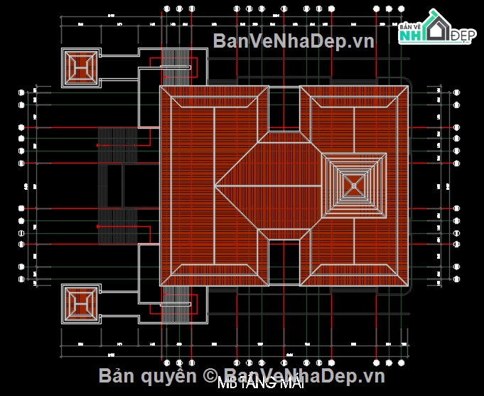 file thiết kế chùa,file cad chùa,file acd chùa Thiên Lai,Chùa Thiên Lai file cad